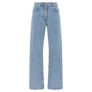 Thom Browne Blue Cotton Straight-Leg Women's Jeans